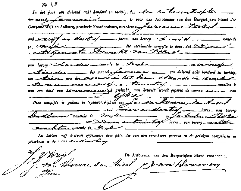 18800121 geb akte 3 IJke dv J Verzijl - A v Veen